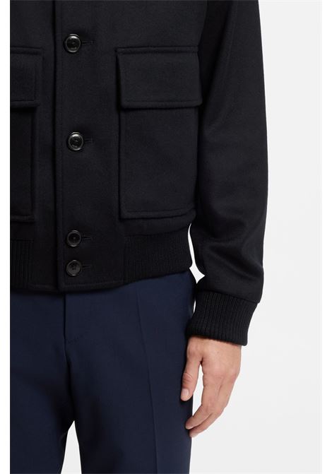 BOSS Wool and Cashmere Blouson Coat  Modern Elegance with Knitted Details BOSS |  | 5055109140400404