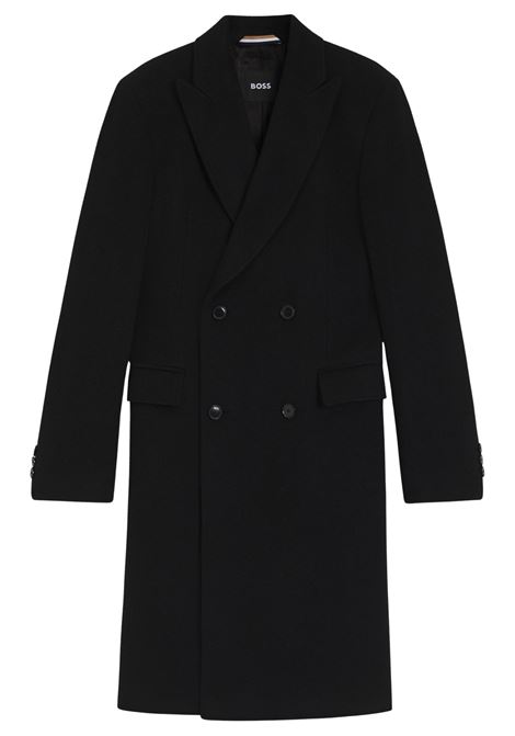 BOSS Slim Fit Double-Breasted Alpaca Blend Coat  Formal Elegance and Timeless Style BOSS |  | 5055113500100001