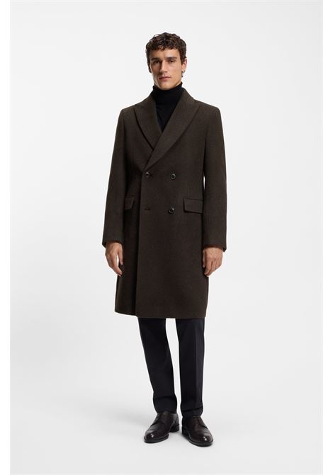 BOSS Slim Fit Double-Breasted Alpaca Blend Coat  Warmth and Refined Elegance BOSS |  | 5055113520200202