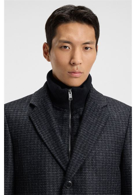 Cappotto Slim Fit con Interno Rimovibile e Motivi - BOSS Uomo BOSS | CAPPOTTI | 5055161240400404