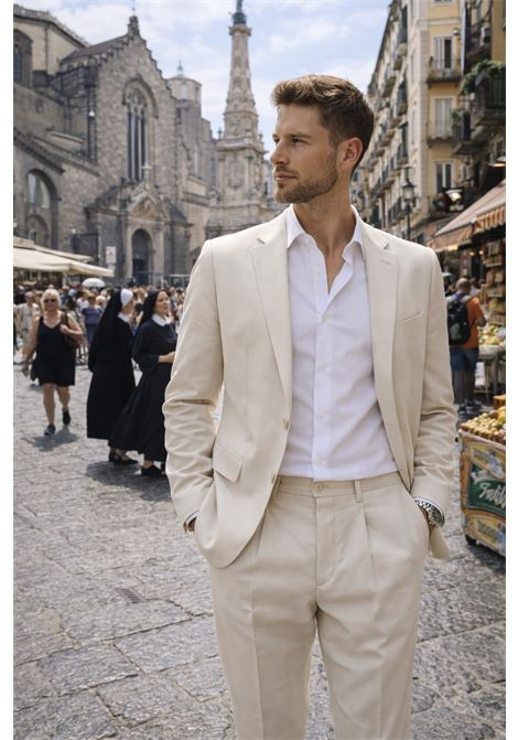 Briglia 1949 Portobellos Trousers in Stretch Cotton - Sand Beige Color BRIGLIA |  | 400083120