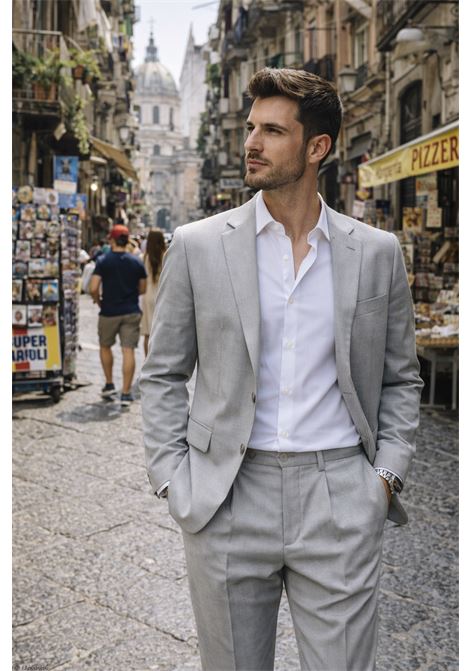 Briglia 1949 Portofinos Trousers in Wool and Polyester - Light Grey Color BRIGLIA |  | 40010060