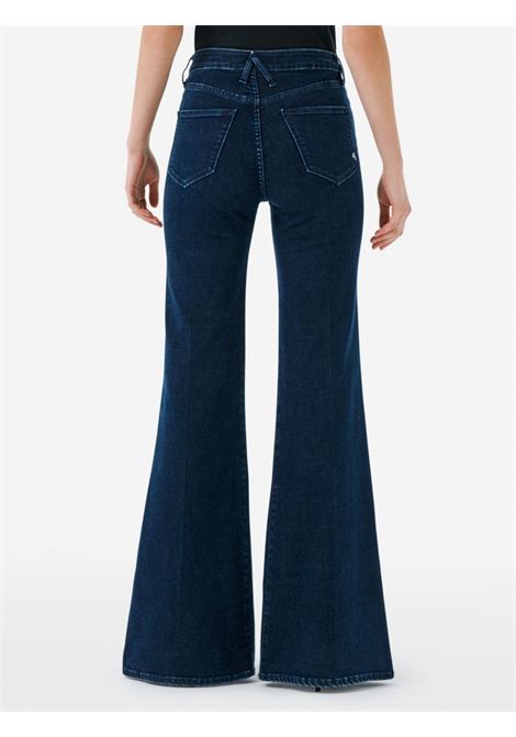 Women's High Rise Flare Jeans Deep Blue Eco Stone Wash CYCLE |  | 452P55183