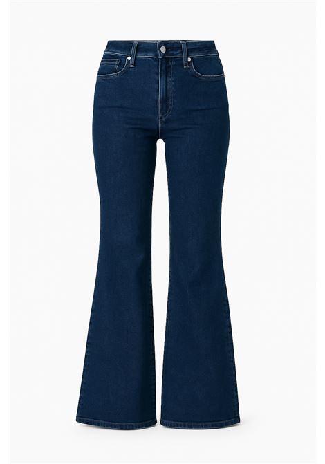 Women's High Rise Flare Jeans Deep Blue Eco Stone Wash CYCLE |  | 452P55183