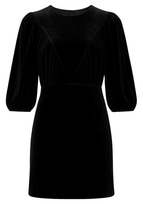 Des Petits Hauts Landria Noir Viscose Velvet Dress Des Petits Hauts |  | 1H250500NOIR