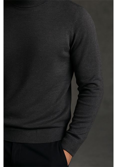 Dolcevita Uomo FEDELI Derby Special in Lana 140  Nero Chiaro / Grigio Scuro FEDELI | Maglieria | MU0079812