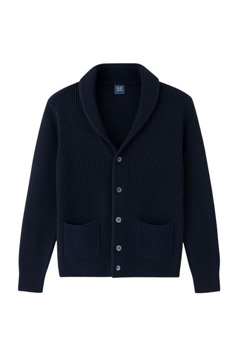 FEDELI Mens Terminillo 7 Cardigan in Merino Light Fast  Navy Blue FEDELI |  | MU0F703380