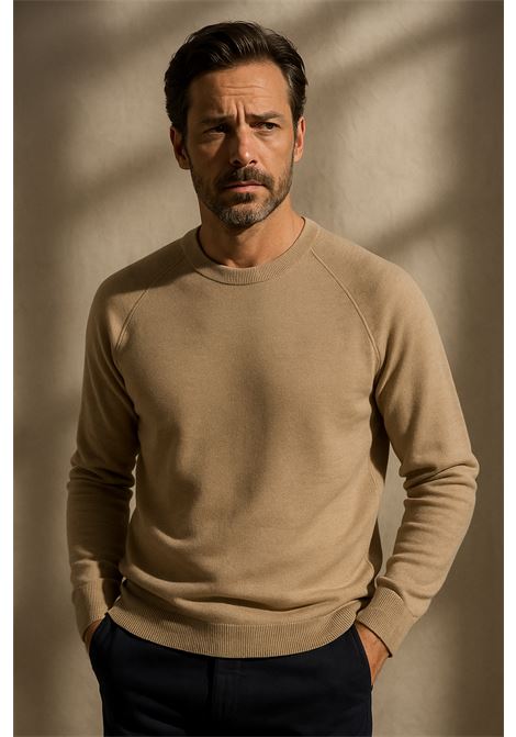 Maglia Uomo FEDELI Tiger Manica Lunga in Merino Light Fast  Beige FEDELI | Maglieria | MU0F720081