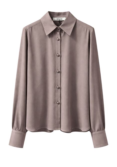 Camicia Grifoni in Tessuto Fluido  Colore Caffè GRIFONI | CAMICIE | 220017/7627
