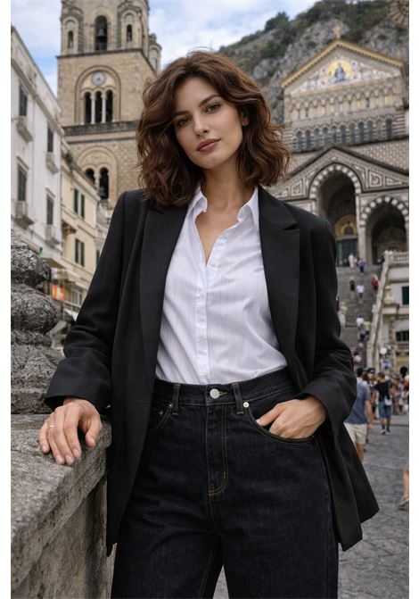 Grifoni Womens Dark Denim Straight-Leg Jeans GRIFONI |  | 242024/91N/S2S21