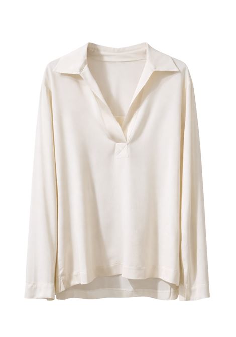 Blusa con Collo Polo in Avorio  JUCCA JUCCA | Bluse | J3852011/07044