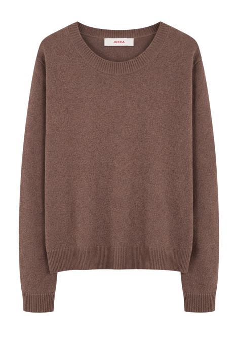 JUCCA womens round neck sweater in hazelnut color JUCCA |  | J4251029/125050
