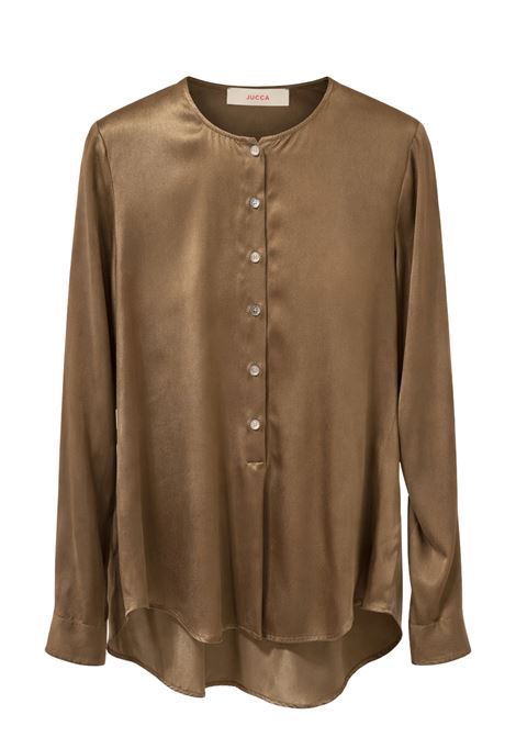 Fluid satin shirt with round neckline  Noisette JUCCA |  | J4252127/L/03050