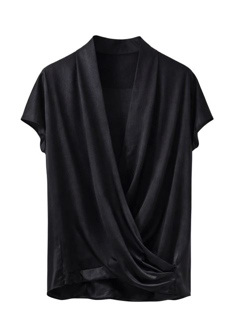 Top incrociato in crêpe nero Jucca JUCCA | Top & T-shirt | J4252232/L/03003
