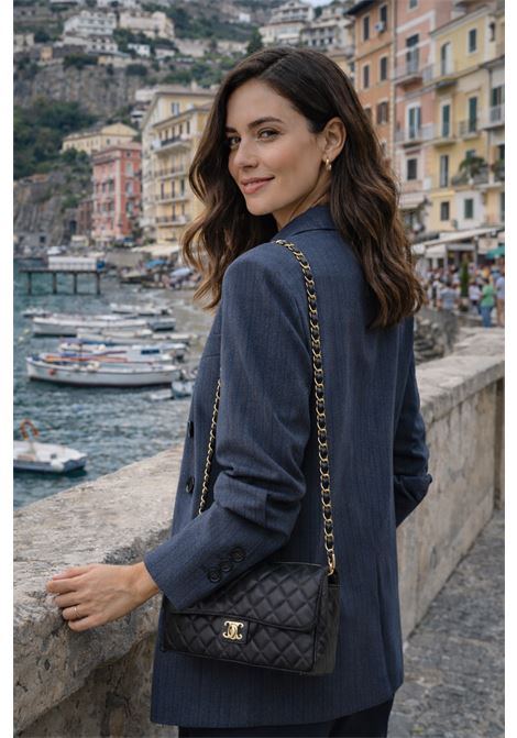 Giacca Doppiopetto Jucca in Tessuto Gessato Blu Navy JUCCA | GIACCHE | J4253035/08G582