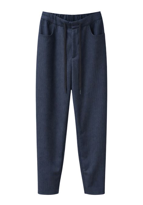 Jucca Tailored Jogger Trousers in Navy Blue JUCCA |  | J4254179/08G582