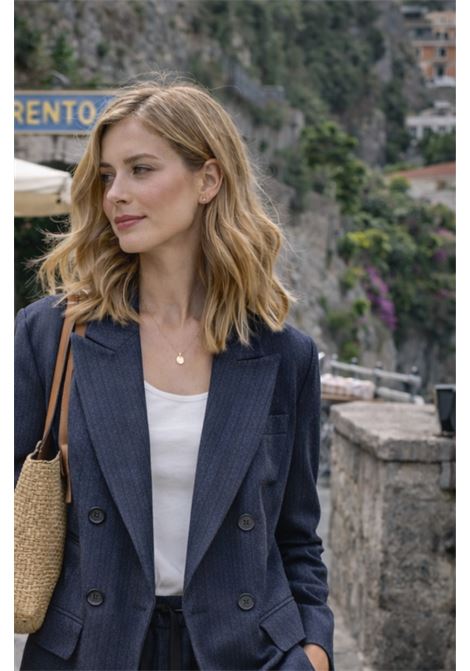 Jucca Tailored Jogger Trousers in Navy Blue JUCCA |  | J4254179/08G582