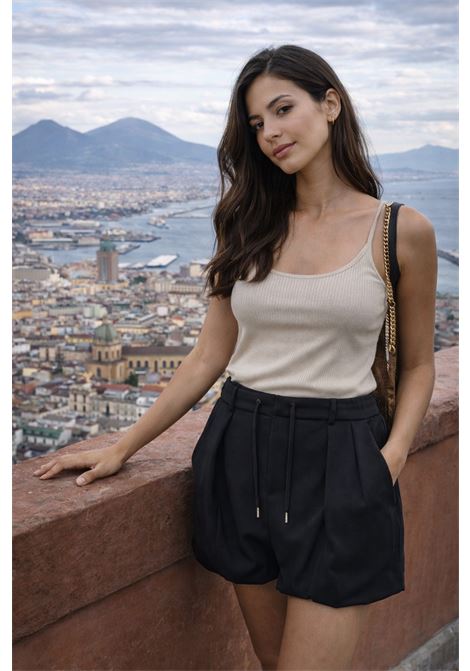 Gonna Palazzo Nera con Vita Arricciata JUCCA | Gonne | J4255122/02003