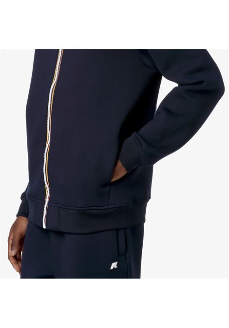Giacca Rainer Spacer Fleece Blu con Cappuccio K-WAY | Giubbotti | K2141DWK89