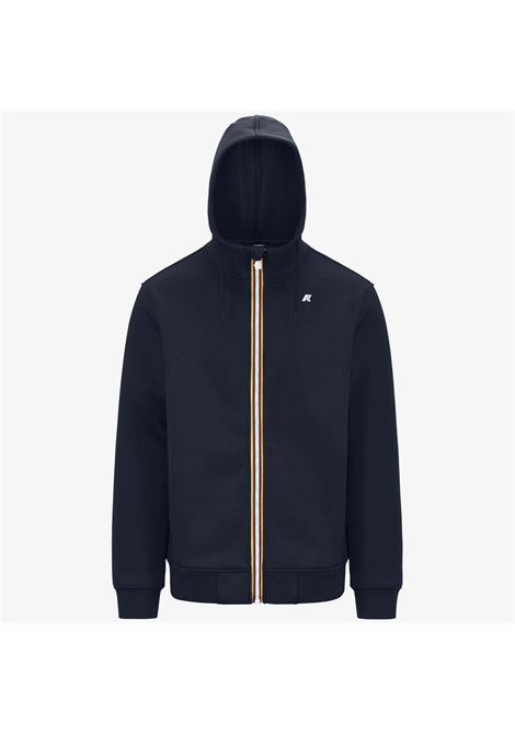 Giacca Rainer Spacer Fleece Blu con Cappuccio K-WAY | Giubbotti | K2141DWK89