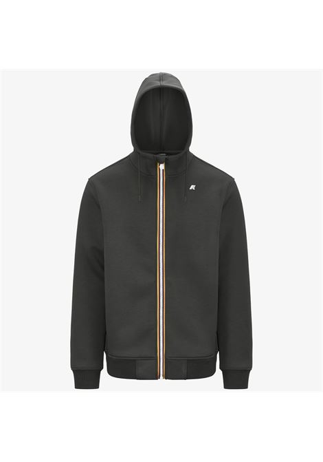 Giacca Rainer Spacer Fleece Green Blackish con Cappuccio K-WAY | Giubbotti | K2141DWWMR