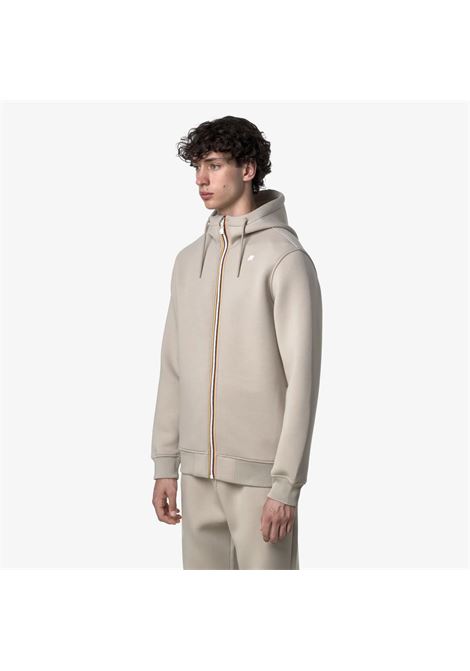 Giacca Rainer Spacer Fleece Beige Cashmere con Cappuccio K-WAY | Giubbotti | K2141DWXP2