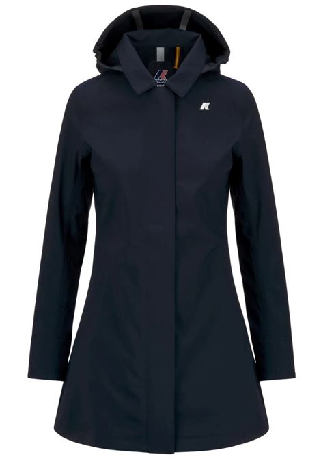 Mathy Bonded Womens 3/4 Waterproof Jacket with Detachable Hood K-WAY |  | K2148BWA2B