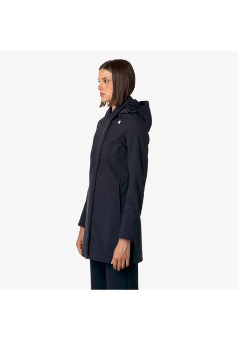 Mathy Bonded Womens 3/4 Waterproof Jacket with Detachable Hood K-WAY |  | K2148BWA2B