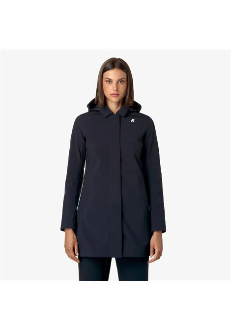 Mathy Bonded Womens 3/4 Waterproof Jacket with Detachable Hood K-WAY |  | K2148BWA2B