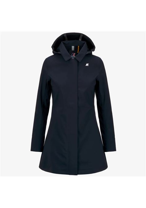 Mathy Bonded Womens 3/4 Waterproof Jacket with Detachable Hood K-WAY |  | K2148BWA2B