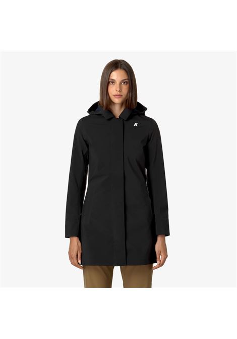 Mathy Bonded Womens 3/4 Waterproof Jacket with Detachable Hood K-WAY |  | K2148BWA3C