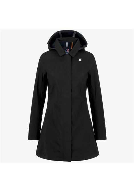 Mathy Bonded Womens 3/4 Waterproof Jacket with Detachable Hood K-WAY |  | K2148BWA3C