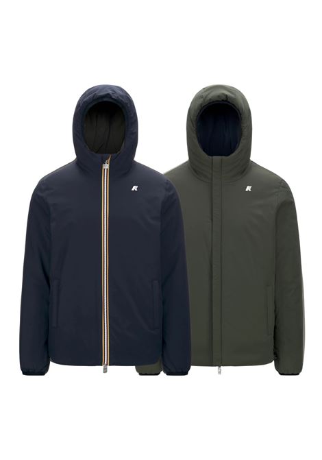 K-Way Jack ST Warm Reversible Mens Jacket  Blue and Green, Reversible and Insulated K-WAY |  | K6128VWAG5
