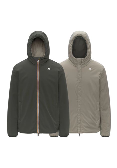 K-Way Jack ST Warm Reversible Mens Jacket  Green Blackish and Green Oak, Reversible and Insulated K-WAY |  | K6128VWB2P