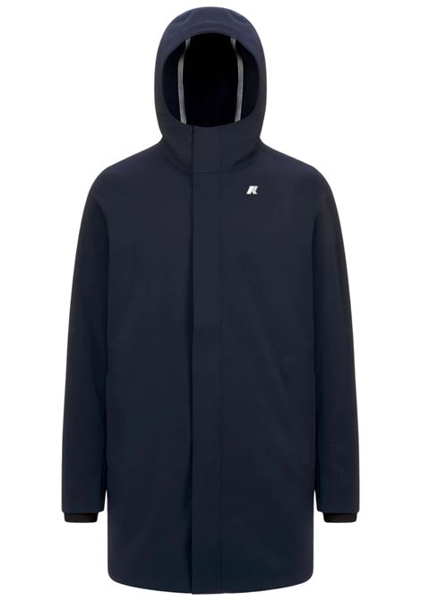 K-Way Marlyn Bonded Long Mens Jacket K7126UW  Deep Blue with Insulating Layers K-WAY |  | K7126UWA2B
