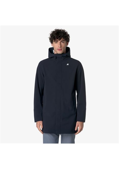 K-Way Marlyn Bonded Long Mens Jacket K7126UW  Deep Blue with Insulating Layers K-WAY |  | K7126UWA2B