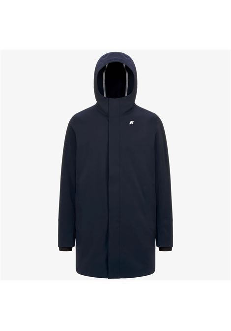 K-Way Marlyn Bonded Long Mens Jacket K7126UW  Deep Blue with Insulating Layers K-WAY |  | K7126UWA2B