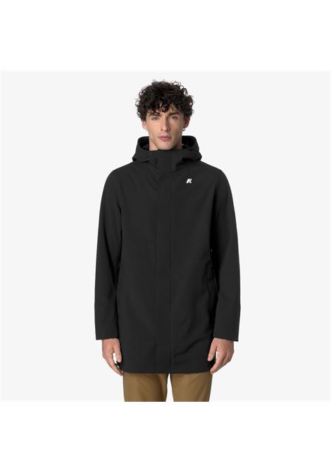 K-Way Marlyn Bonded Mens Waterproof Jacket  Black and Grey with Insulating Layers and Lightweight Comfort K-WAY |  | K7126UWA3C