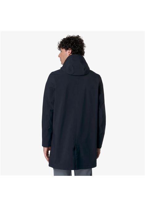 K-Way Thomas Bonded Mens Long Waterproof Jacket  Deep Blue with Insulating Layer K-WAY |  | K7126WWA2B