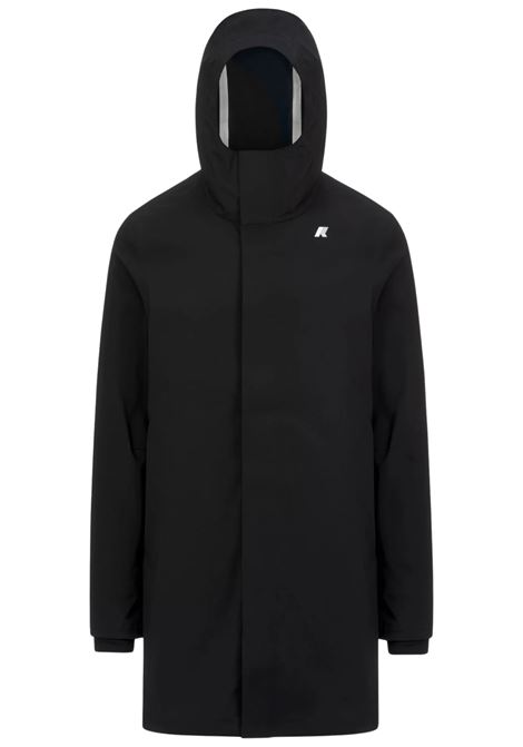 K-Way Thomas Bonded Mens Long Waterproof Jacket  Black and Blue with Insulating Layers K-WAY |  | K7126WWA3C