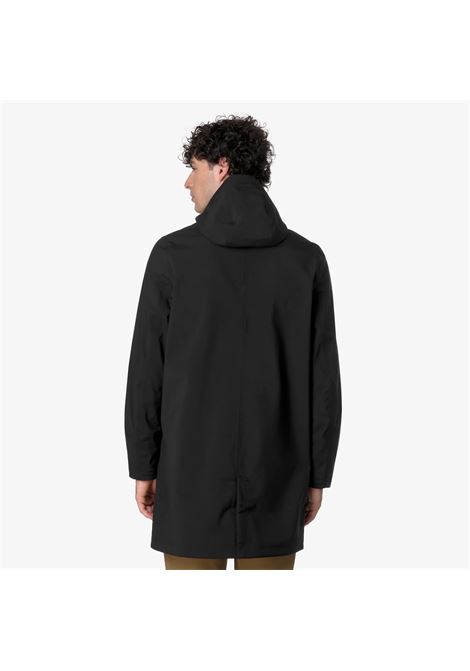 K-Way Thomas Bonded Mens Long Waterproof Jacket  Black and Blue with Insulating Layers K-WAY |  | K7126WWA3C