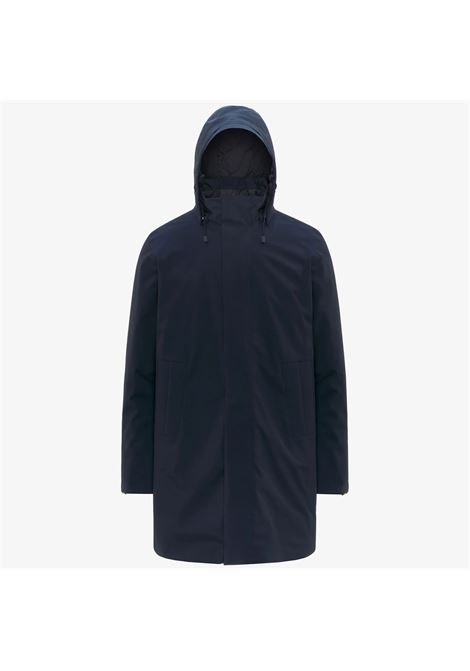 K-Way Thomal Bonded Padded Mens Jacket  Deep Blue 3/4 Winter Padded Coat K-WAY |  | K7136IWAR0