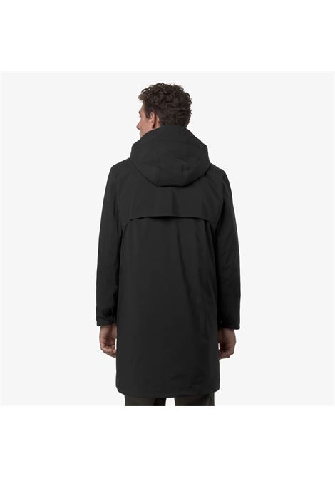 K-Way Thomal Bonded Padded Mens Jacket  Black Pure 3/4 Winter Padded Coat K-WAY |  | K7136IWAT0