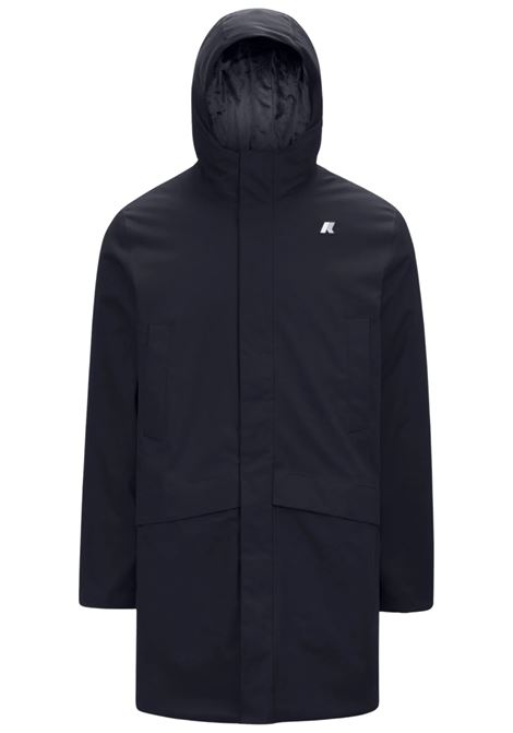 K-Way Jarno Twill Marmotta Mens Jacket  Blue Waterproof with PrimaLoft Insulation K-WAY |  | K8133FWAL9