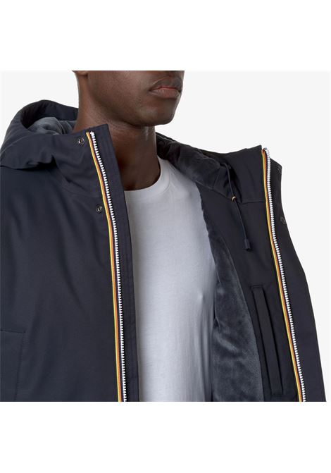 K-Way Jarno Twill Marmotta Mens Jacket  Blue Waterproof with PrimaLoft Insulation K-WAY |  | K8133FWAL9
