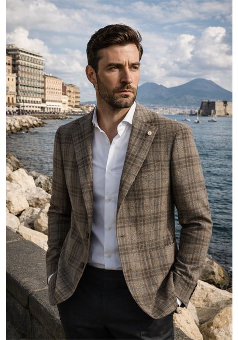 LBM Mens Brown Check Jacket  Italian Tailoring Excellence L.B.M. |  | 52691/12683