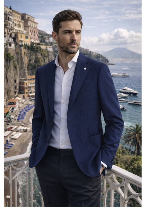 LBM Blue Jacket in Virgin Wool and Cashmere  Italian Tailored Elegance L.B.M. |  | 52717/22683