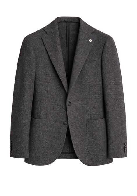 LBM Mens Virgin Wool and Cashmere Blazer Grey Mélange  Italian Tailored Elegance L.B.M. |  | 52717/42683