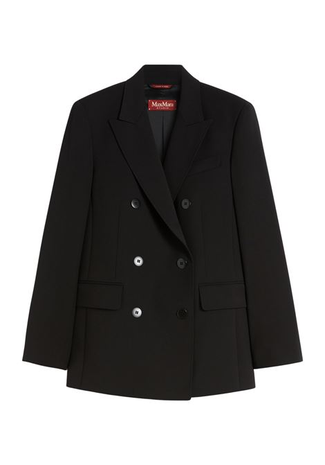 Max Mara Double-Breasted Blazer  Tailored Elegance in Wool Crêpe Satin MaxMara |  | 2526046052600005