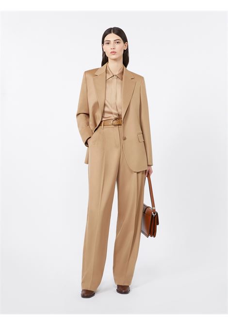Max Mara Pure Wool Drap Wide-Leg Trousers  Camel MaxMara |  | 2526136042600001